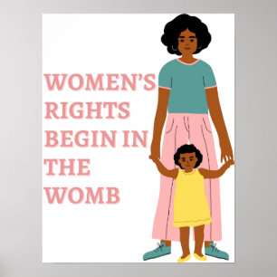 Póster Los derechos de la mujer empiezan en la Poster del