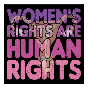 Póster Los derechos de la mujer son derechos humanos