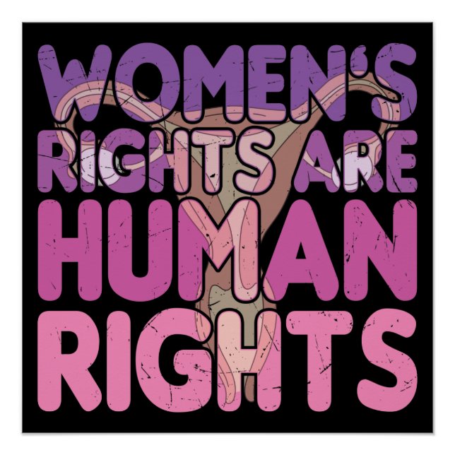 Póster Los derechos de la mujer son derechos humanos (Anverso)