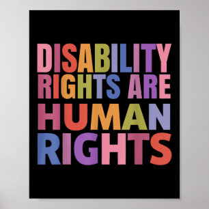 Póster Los derechos de las personas con discapacidad son