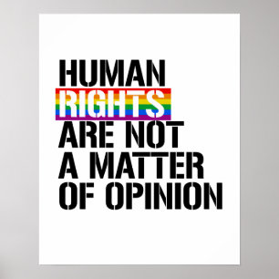 Póster Los derechos humanos no son una cuestión de opinió
