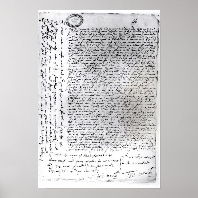 Póster Los despachos escritos de Sir Francis Drake (Frente)