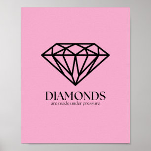 Póster Los Diamantes Se Hacen Bajo Presión Inspiración Ci