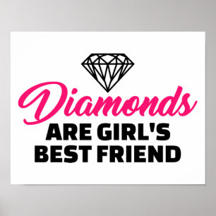 Póster Los diamantes son el mejor amigo del chica
