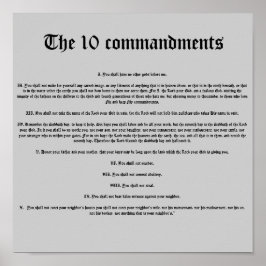 Póster Los diez mandamientos