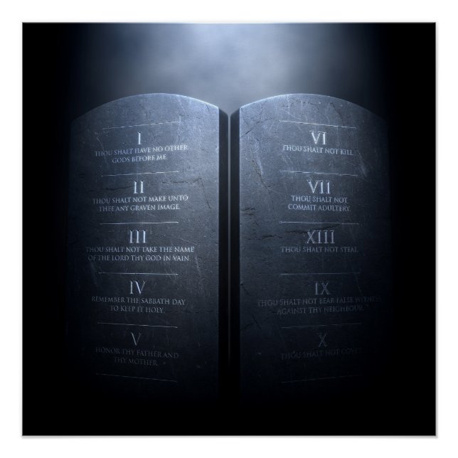 Póster Los diez mandamientos (Anverso)