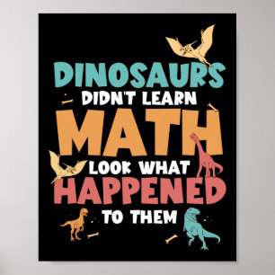 Póster Los Dinosaurios No Aprendieron Matemáticas Diverti
