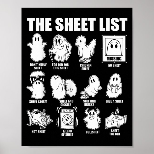 Póster Los disfraces de Halloween de Ghost Gracioso (Frente)