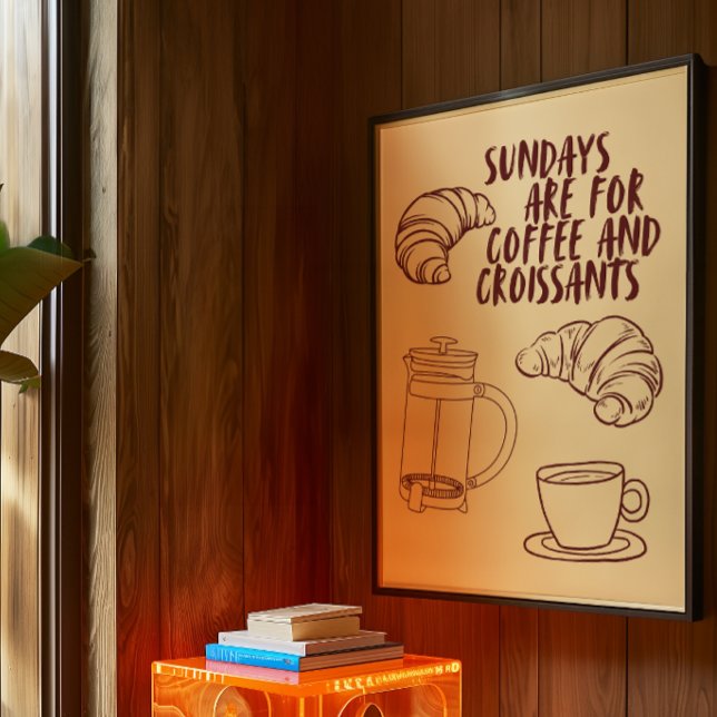 Póster Los domingos se sirve café y croissants Poster (Subido por el creador)