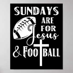 Póster Los Domingos Son Para Jesús Y Fútbol Divertido Cri