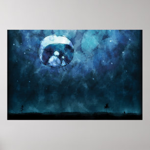Póster Los dos en la luna