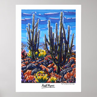 Póster Los dos gigantes del Poster de la cima de una coli