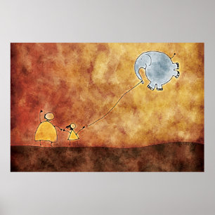 Póster Los dos y el elefante