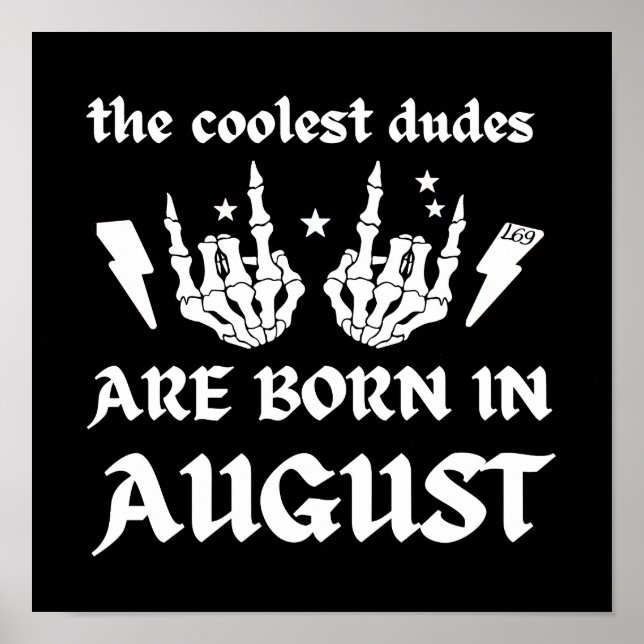 PÓSTER LOS DUDOS MÁS COLOR NACEN EN AGOSTO. (Frente)