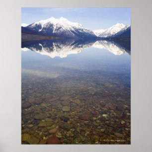 Póster Los E.E.U.U., Colorado, montañas reflejaron en el