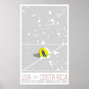 Póster Los E.E.U.U. v Costa Rica