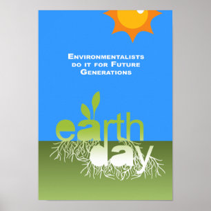 Póster Los ecologistas lo hacen para las futuras