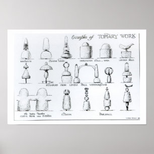 Póster Los ejemplos del Topiary trabajan, 1902 (el