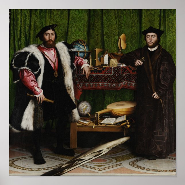 Póster Los embajadores - Hans Holbein el más joven - 1533 (Frente)