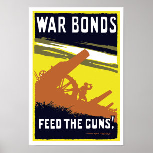 Póster Los enlaces de guerra alimentan los armas -- WW1
