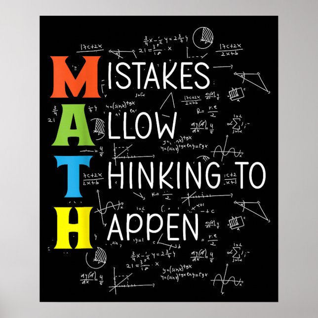 Póster Los errores de la MATH permiten que el pensamiento (Frente)