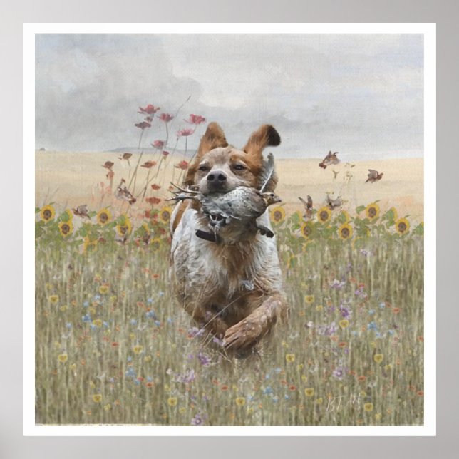 Póster Los españoles de Bretaña, temporada de caza de ave (Frente)