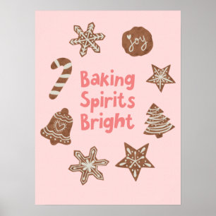 Póster Los espíritus del pan Navidades brillantes Cocinas