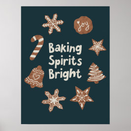 Póster Los espíritus del pan Navidades brillantes Cookies