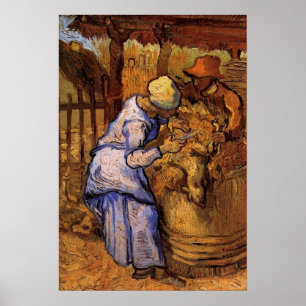 Póster Los esquiladores de ovejas (según Millet) por Vinc