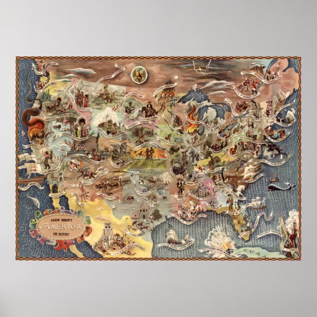 Póster Los Estados Unidos de Bohrod, su historia (Frente)