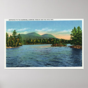 Póster Los estrechos encantan, lengua y cinco millas