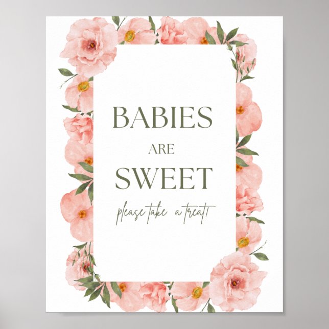 Póster Los Exquisitos Bebés Florales De Peach Son Dulces  (Frente)