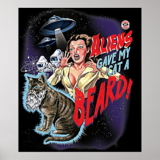 Póster Los extranjeros le dieron a mi gato barba TShirt