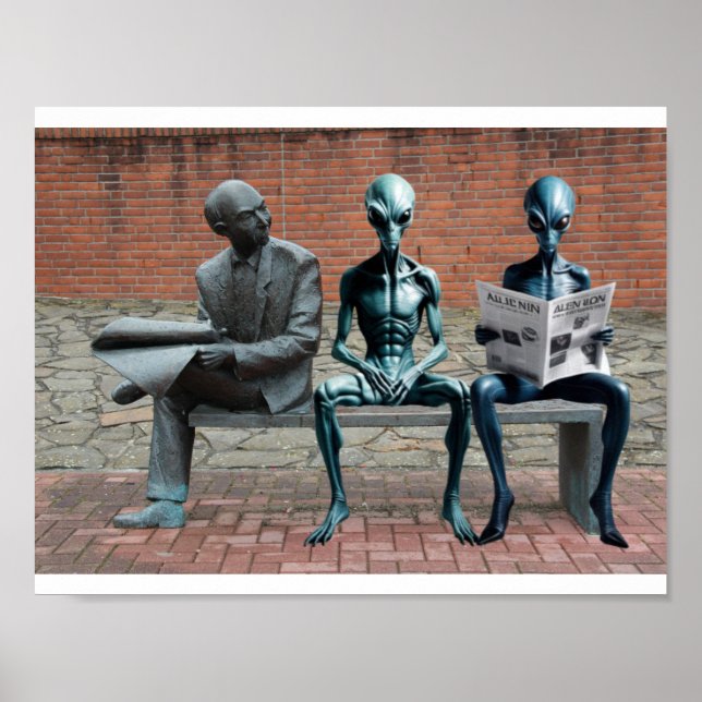 Póster Los extraterrestres visitan el día 3. (Frente)