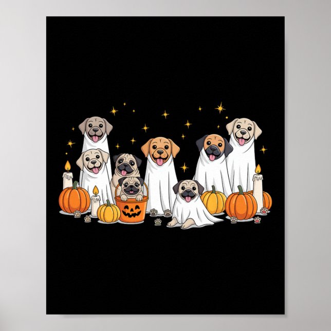 Póster Los Fantasmas De Los Perros Se Vestieron Como Famo (Frente)
