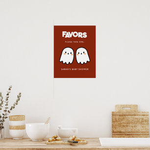 Póster Los fantasmas íntimos Baby Shower favorece el Rótu