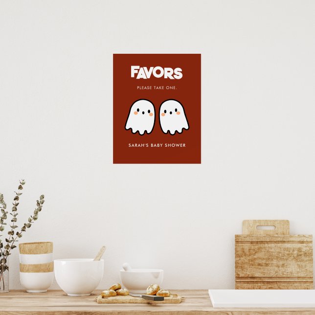 Póster Los fantasmas íntimos Baby Shower favorece el Rótu (Cocina)