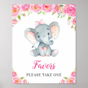 Póster Los Favores Se Llevan Un Pequeño Elefante De Maní 
