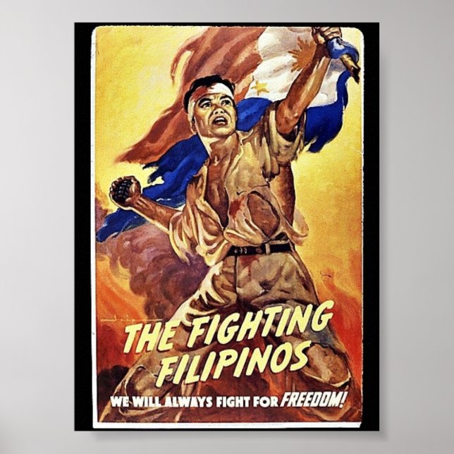 Póster Los filipinos en lucha (Frente)