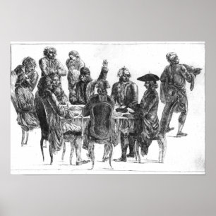 Póster Los filósofos en la cena, c.1750