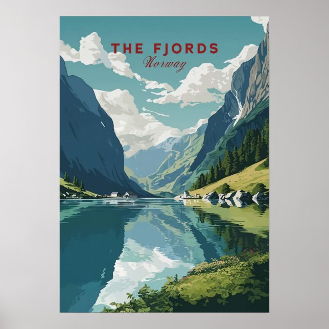 Póster Los Fiordos, Noruega (Frente)