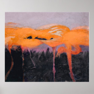 Póster Los flamencos rojos de Thayer