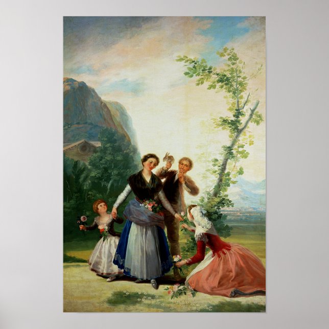 Póster Los floristas o primavera, 1786 (Frente)
