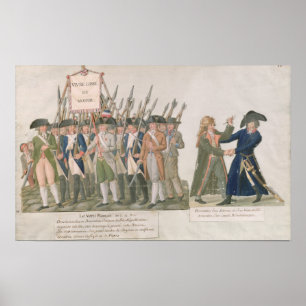Póster Los franceses prometen 'Vivir la libertad o morir'