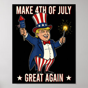 Póster Los fuegos artificiales De Donald Trump Hacen Que