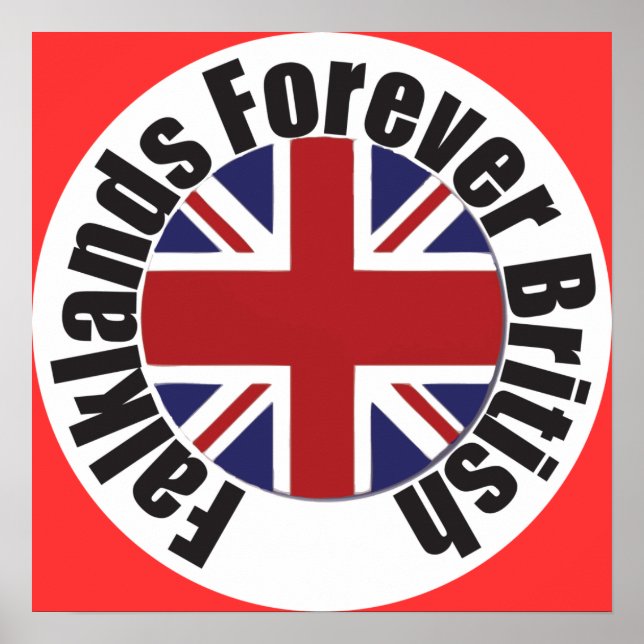 Póster Los futuros británicos de las Islas Malvinas (Frente)