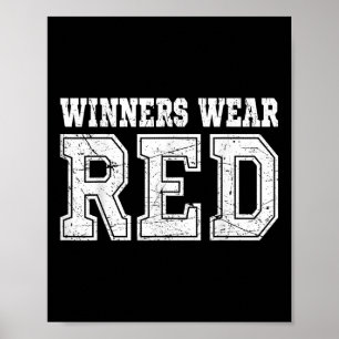 Póster Los ganadores llevan el equipo de color rojo Spiri