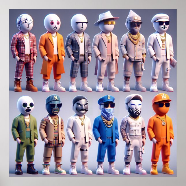 Póster Los gángsters de Nfts (Frente)