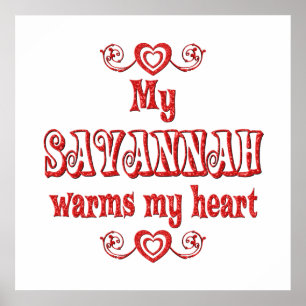 Póster Los gatos de Savannah calentan mi corazón