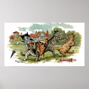 Póster Los gatos negocian sacadores